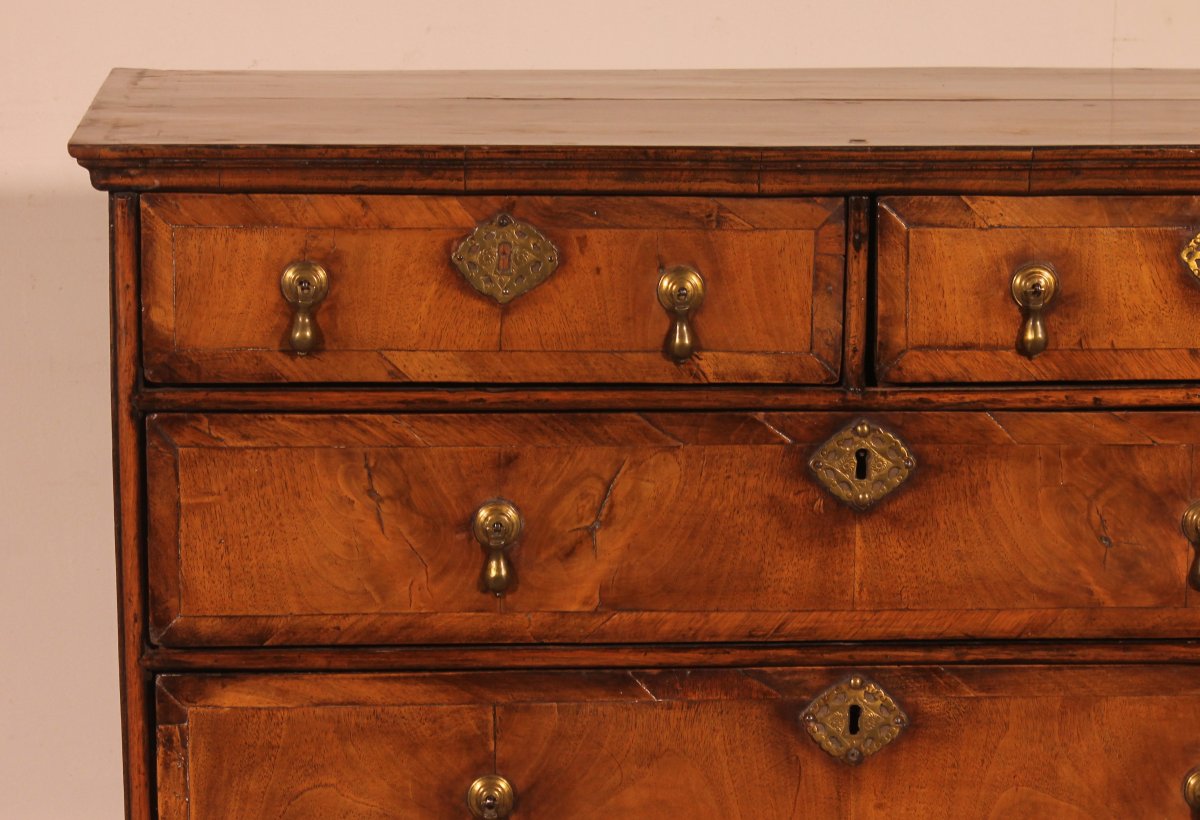 commode William and Mary en noyer du 17° siècle-photo-2