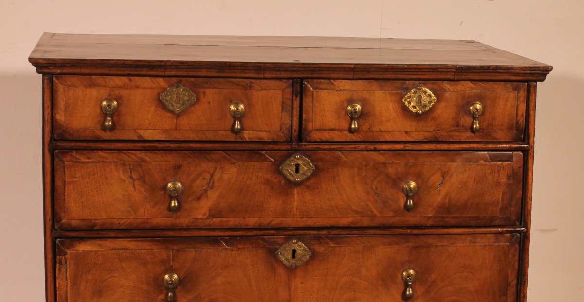 commode William and Mary en noyer du 17° siècle-photo-3
