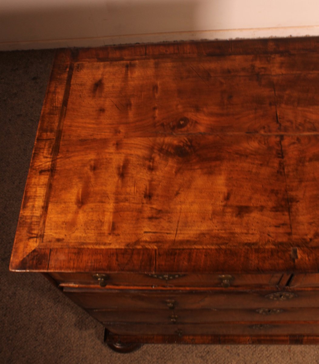 commode William and Mary en noyer du 17° siècle-photo-8
