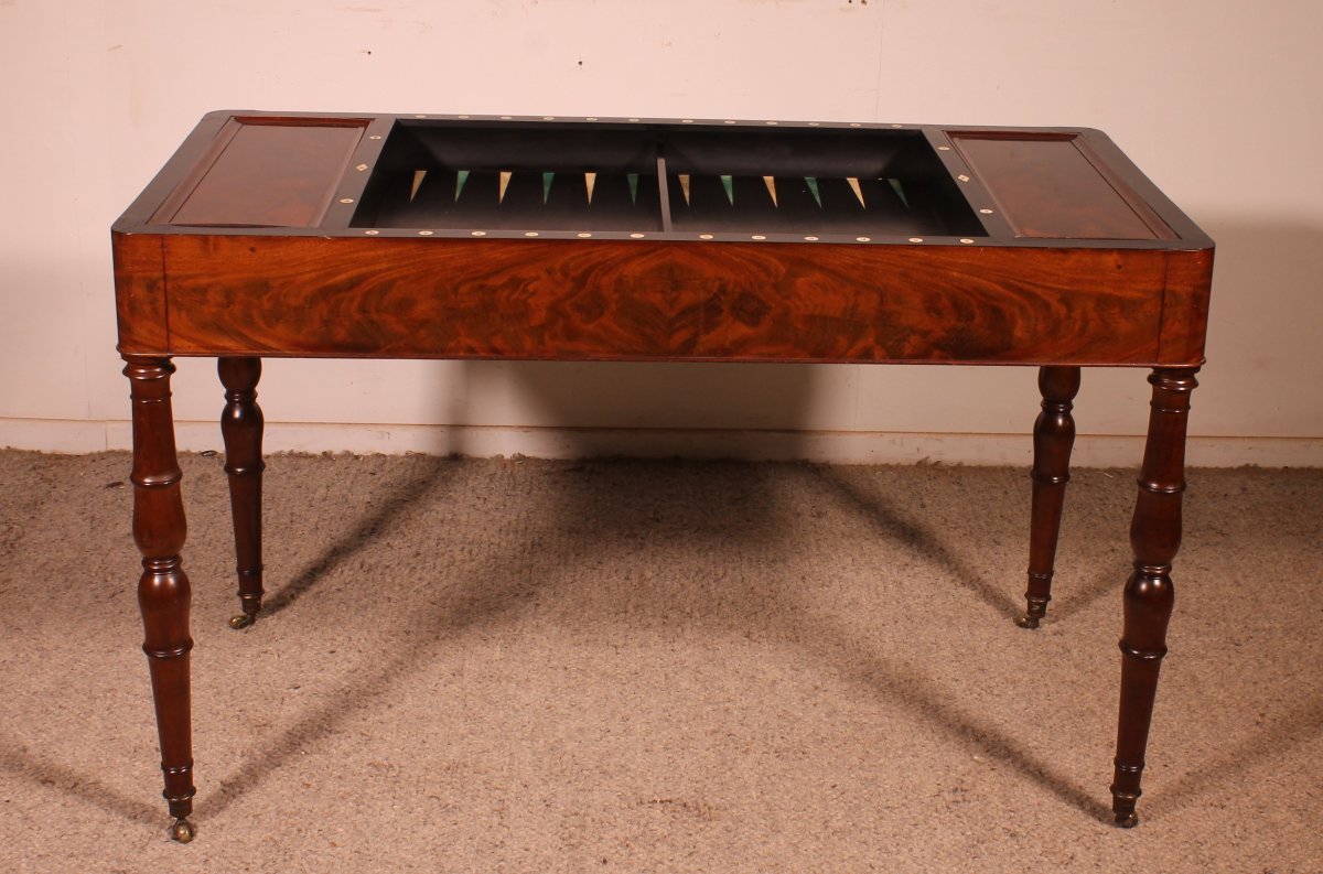 Empire Period Mahogany Tric-trac Table-photo-3