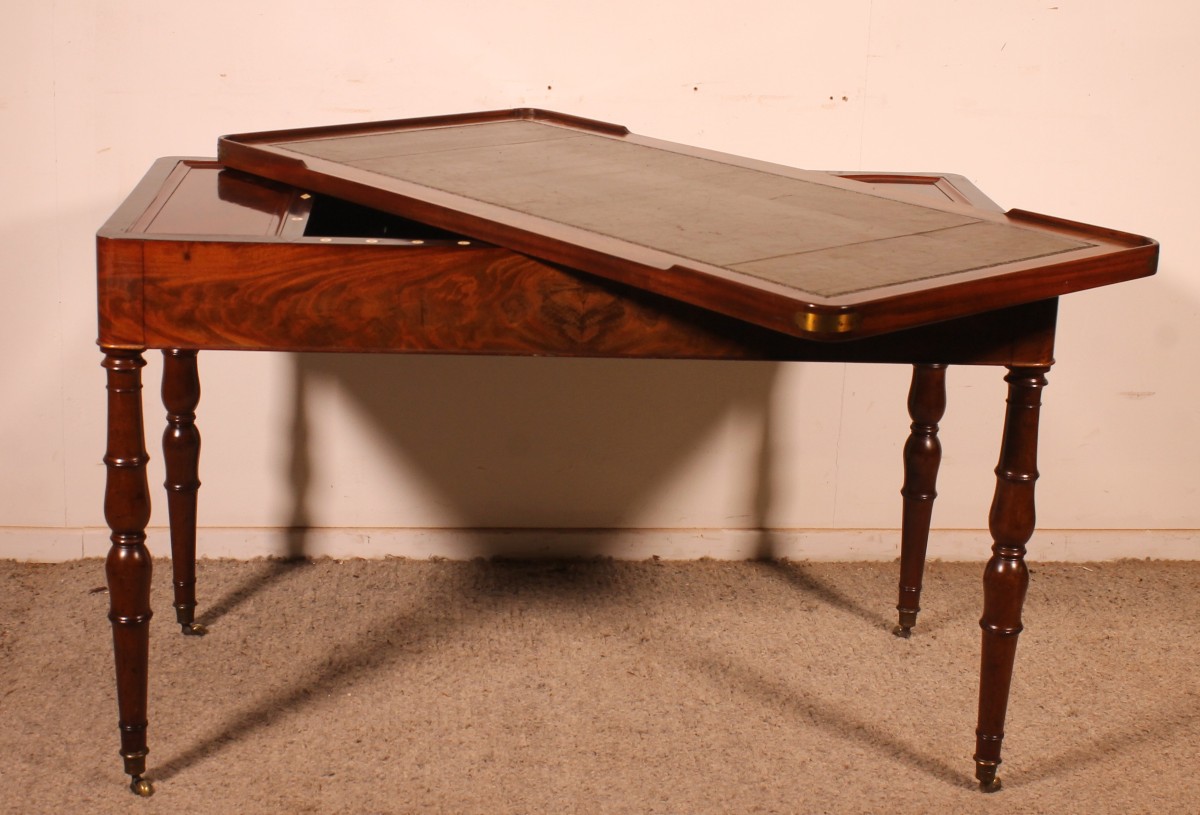 Empire Period Mahogany Tric-trac Table