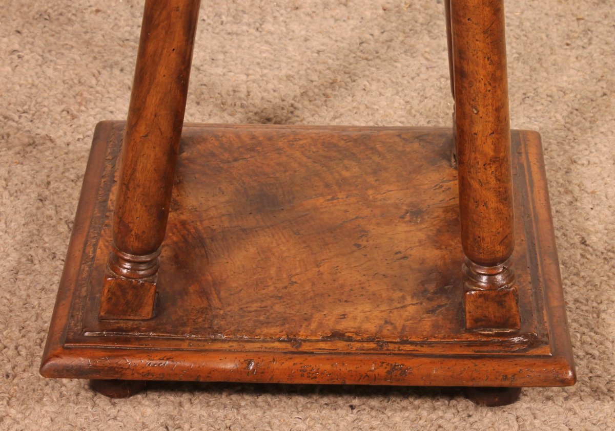 Henri II Walnut Stool Early 17th Century-photo-3
