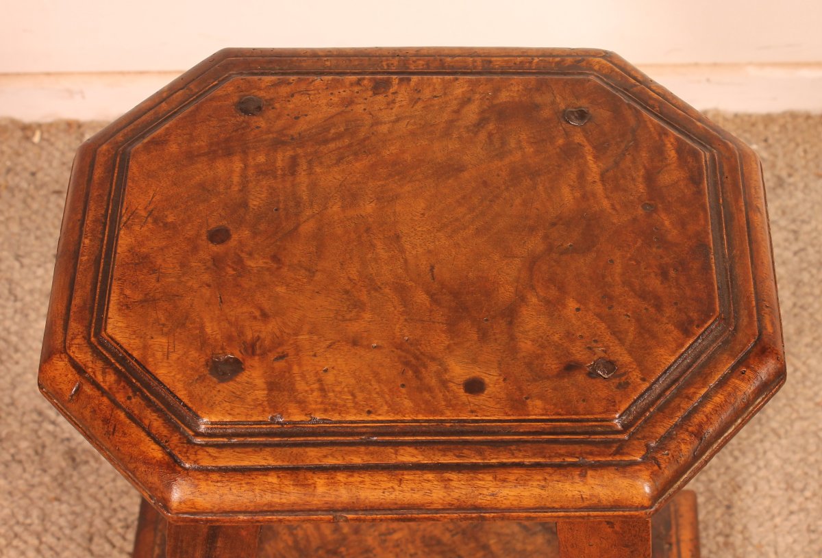 Henri II Walnut Stool Early 17th Century-photo-1