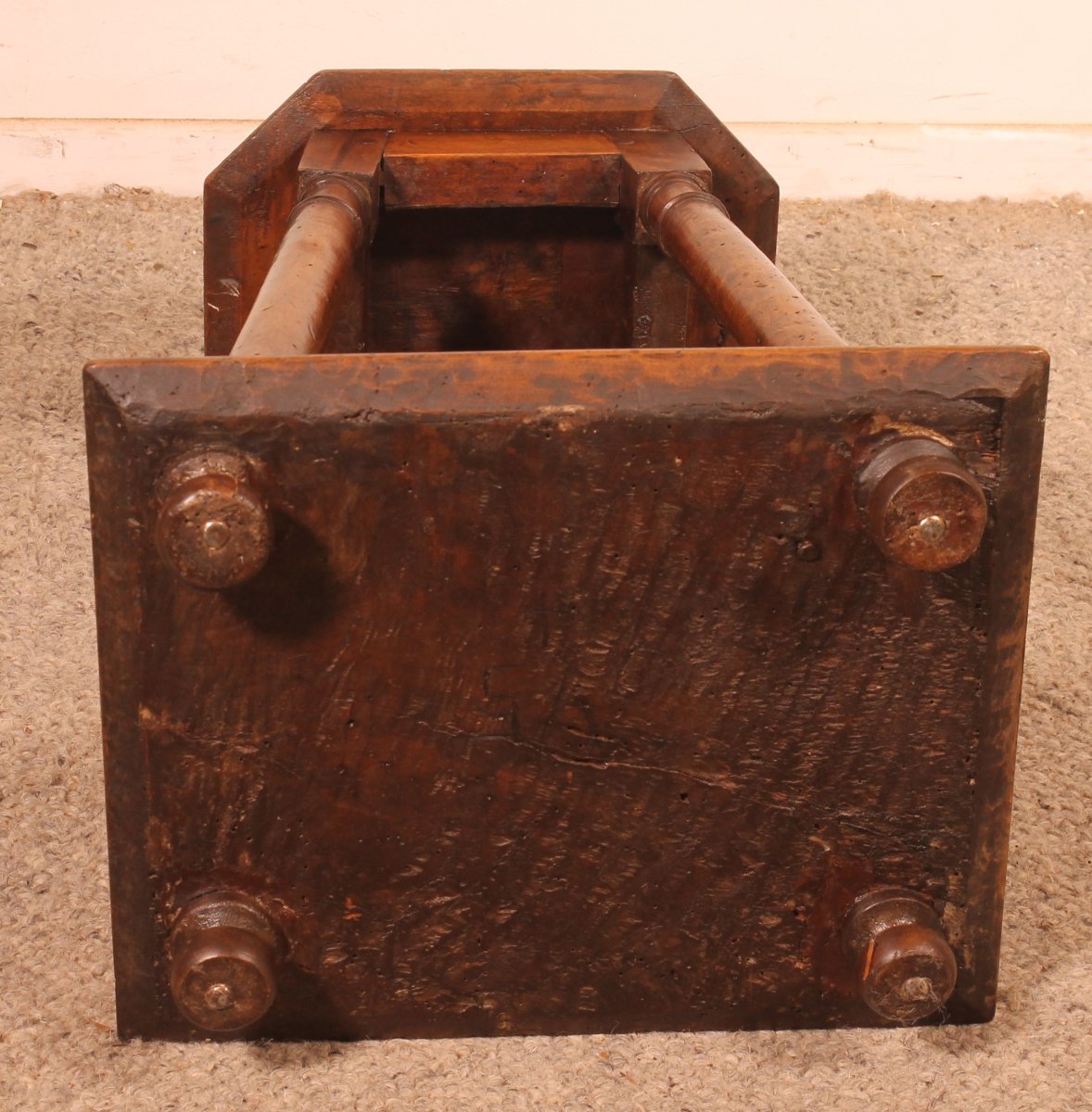 Henri II Walnut Stool Early 17th Century-photo-5