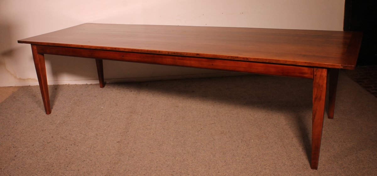 Table De Réfectoire Du 19° Siècle En Cerisier 3m00 sur 1m00-photo-2