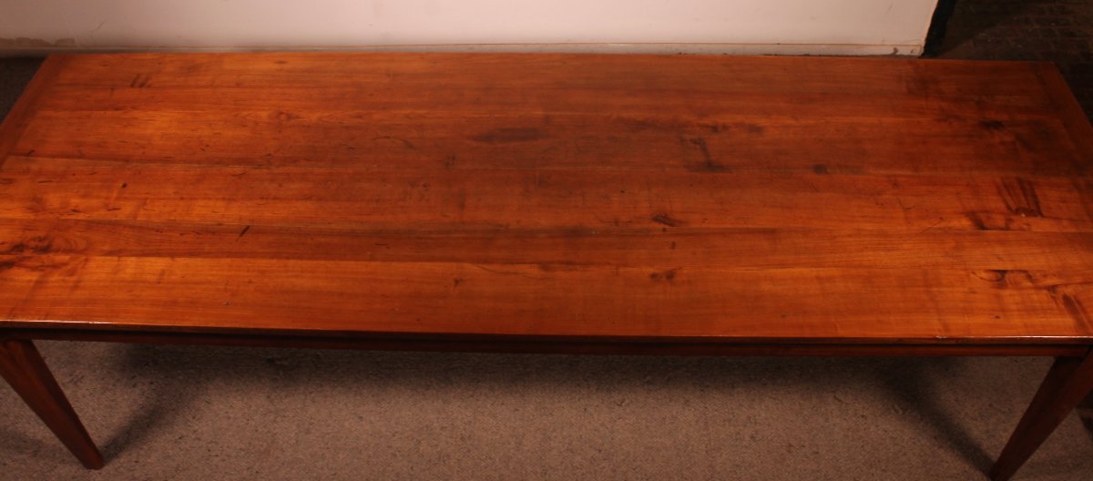 Table De Réfectoire Du 19° Siècle En Cerisier 3m00 sur 1m00-photo-5