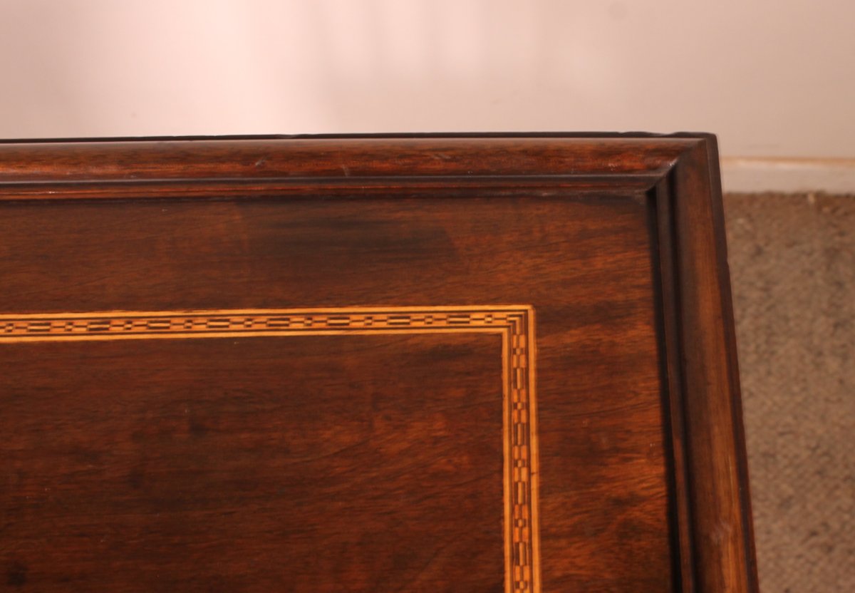 Large Revolving Mahogany Bookcase With Inlays - 19th Century-photo-4