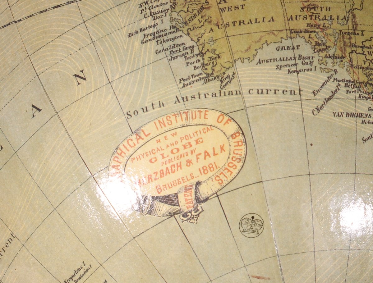globe terrestre par Merzbach & Falk Bruxelles pour Greaves and Thomas London-photo-7