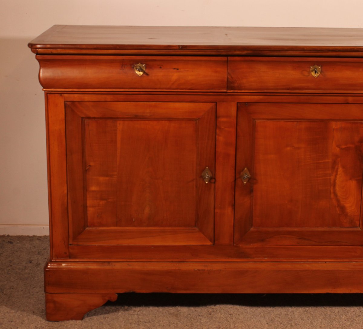 Cherry Wood Sideboard/buffet With Three Doors - 19th Century-photo-2