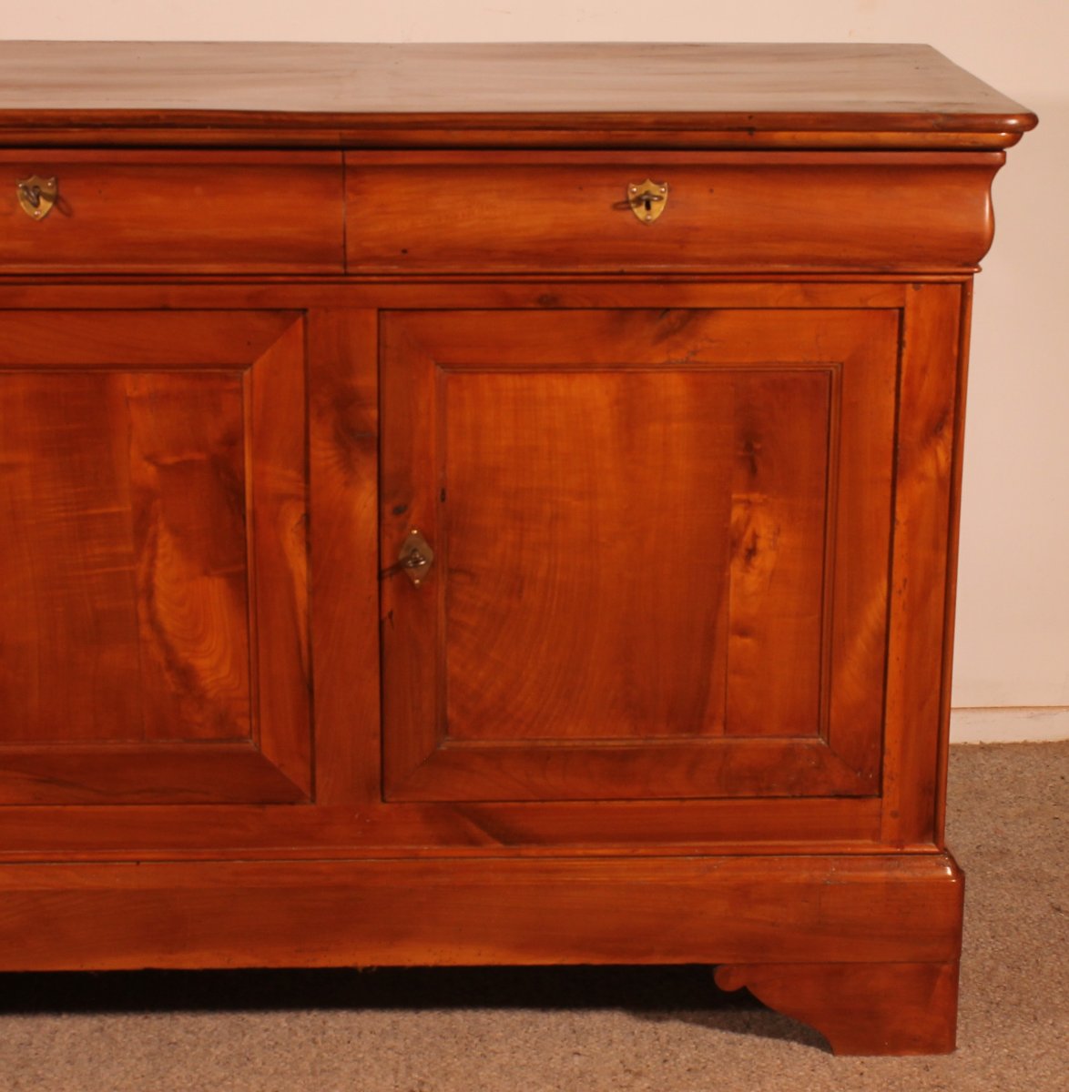 Cherry Wood Sideboard/buffet With Three Doors - 19th Century-photo-3