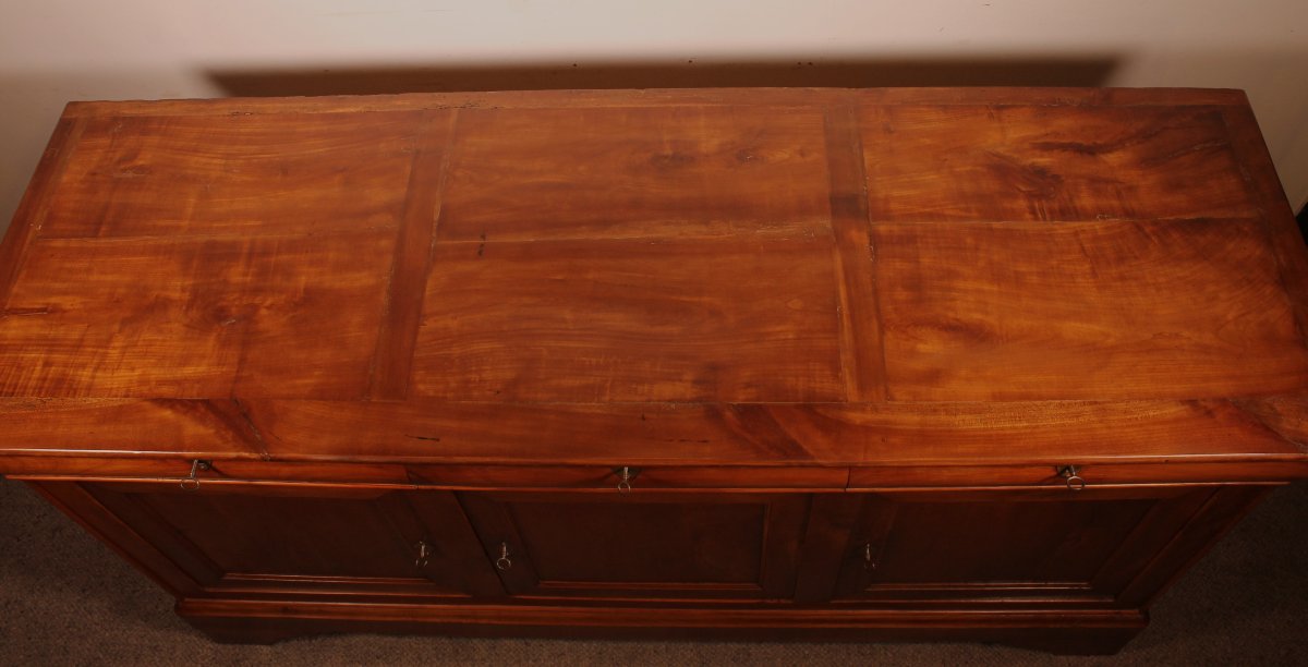 Cherry Wood Sideboard/buffet With Three Doors - 19th Century-photo-1