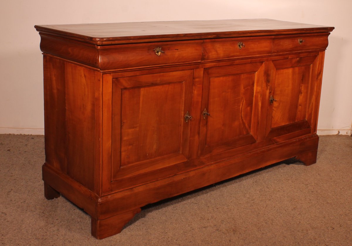 Cherry Wood Sideboard/buffet With Three Doors - 19th Century-photo-2
