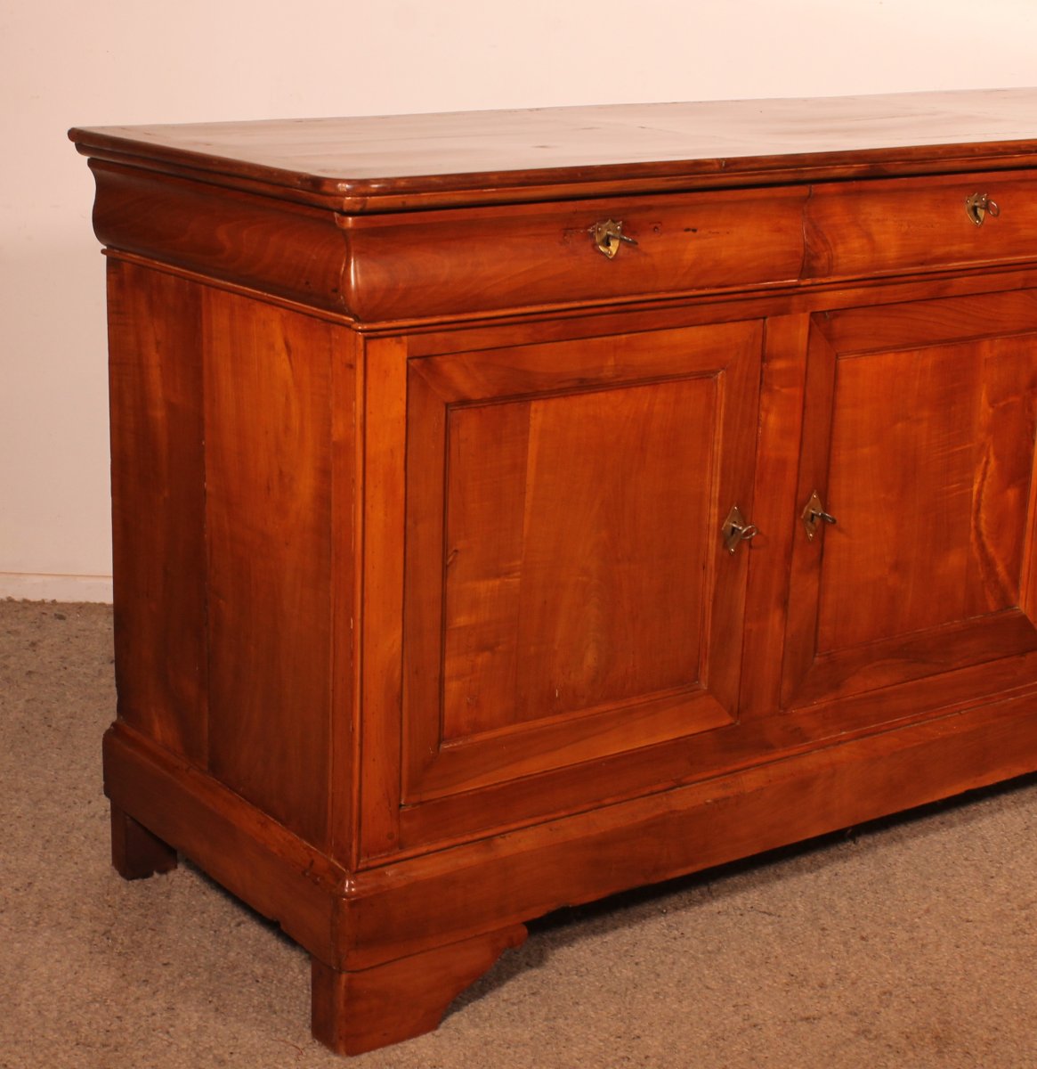 Cherry Wood Sideboard/buffet With Three Doors - 19th Century-photo-3