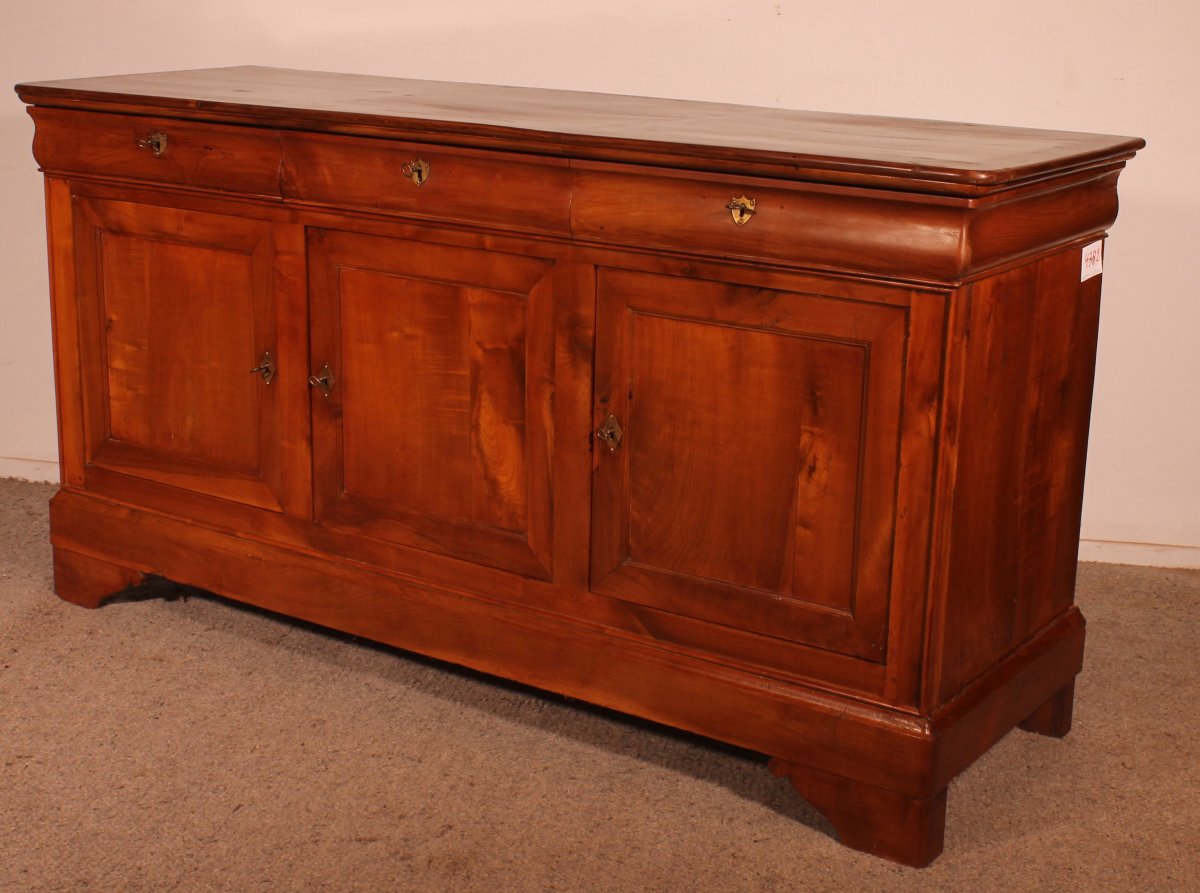 Cherry Wood Sideboard/buffet With Three Doors - 19th Century-photo-6