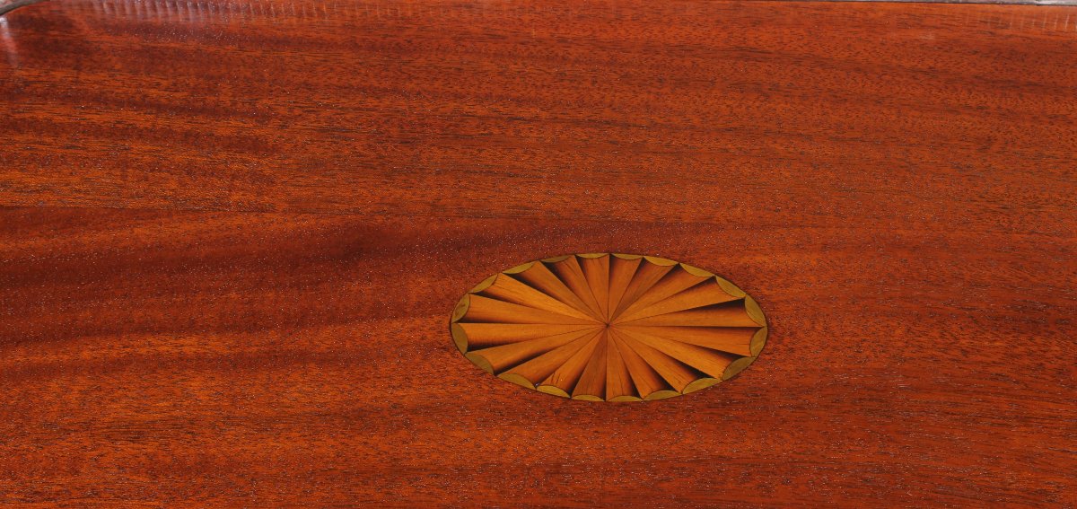 plateau en métal argenté et acajou du 19° siècle-photo-5