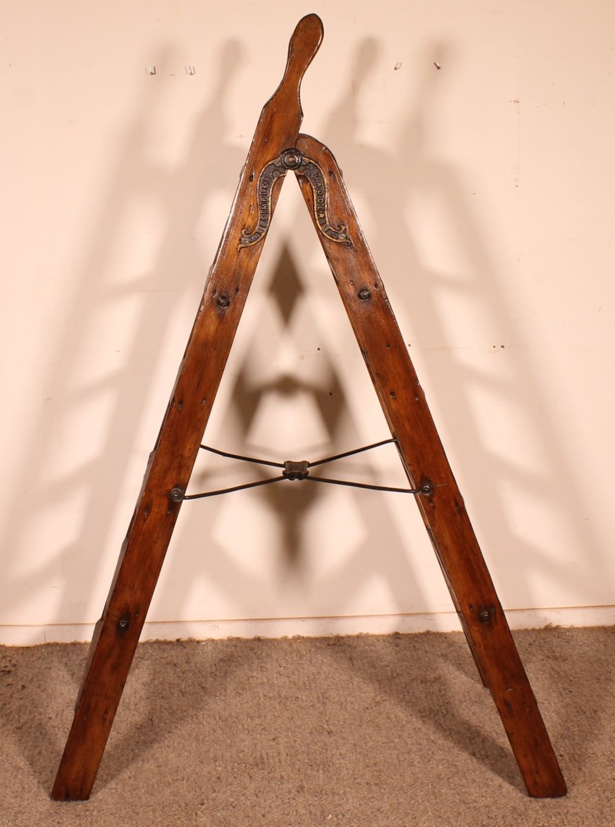 échelle de bibliothèque du 19° siècle-photo-4