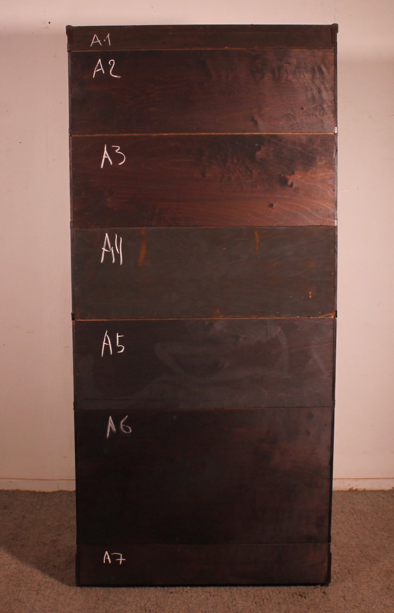 Globe Wernicke Bookcase In Oak, 5 Elements With A Projection-photo-6