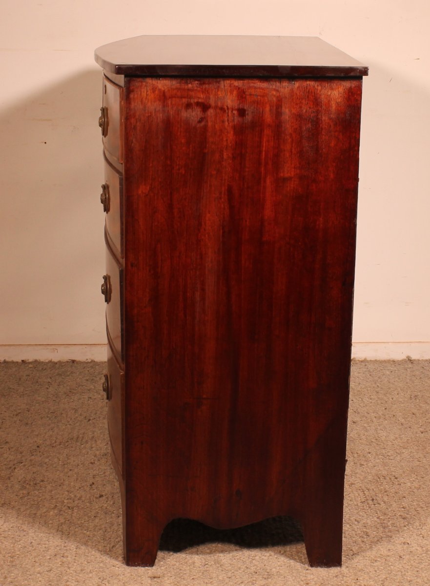 Commode Bombée d'époque regency  En Acajou-photo-2