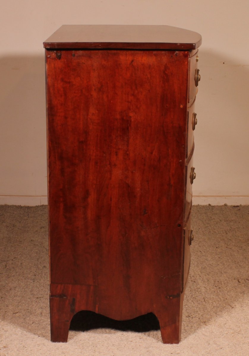 Commode Bombée d'époque regency  En Acajou-photo-4