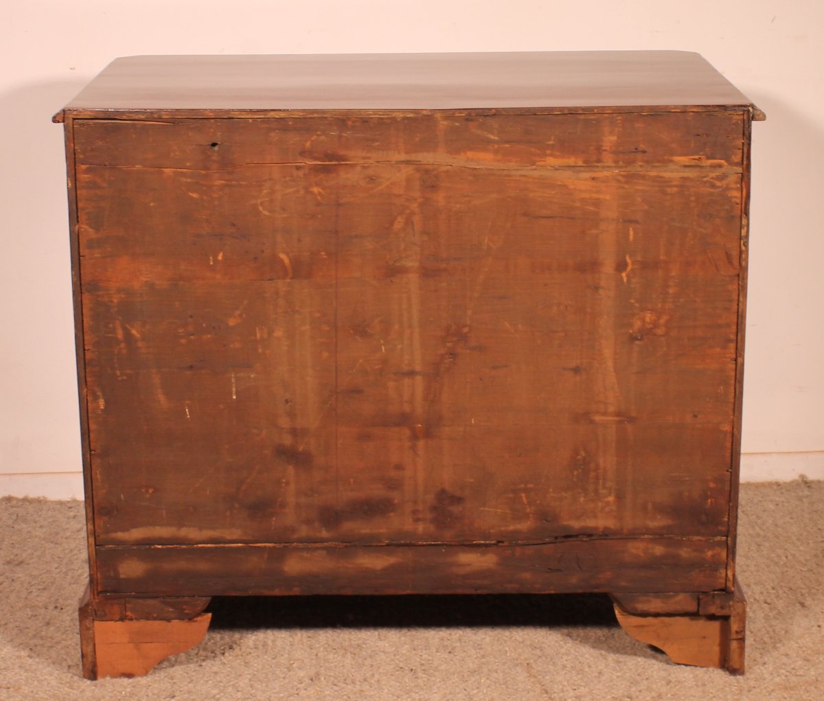 George III Period Mahogany Chest Of Drawers With A Brushing Slide Above  - 18th Century-photo-4