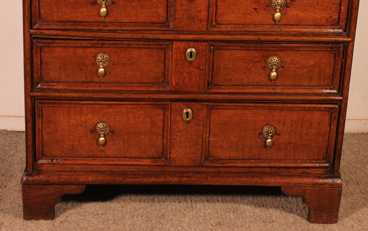 17th Century Oak Chest Of Drawers - England-photo-2