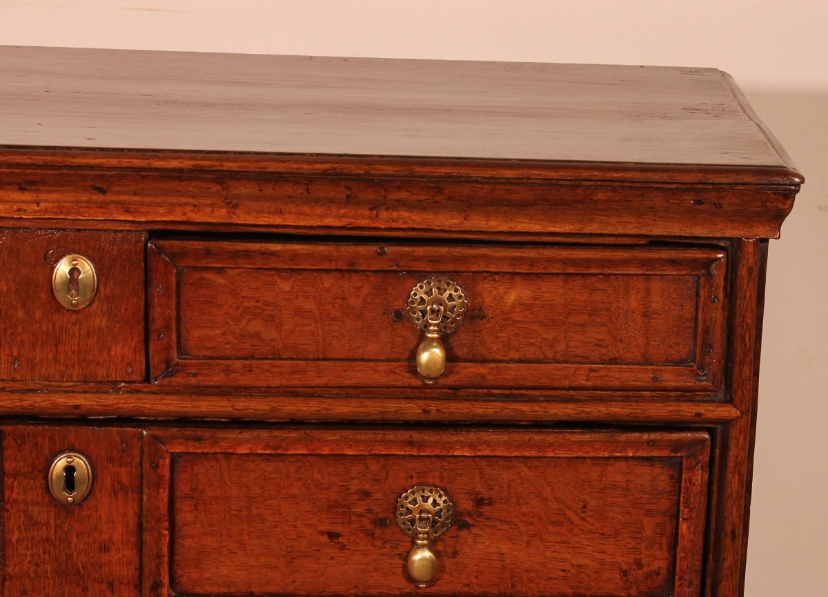 17th Century Oak Chest Of Drawers - England-photo-4