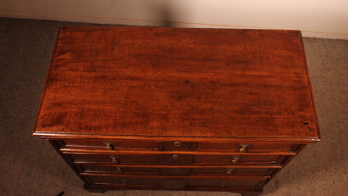 17th Century Oak Chest Of Drawers - England-photo-7