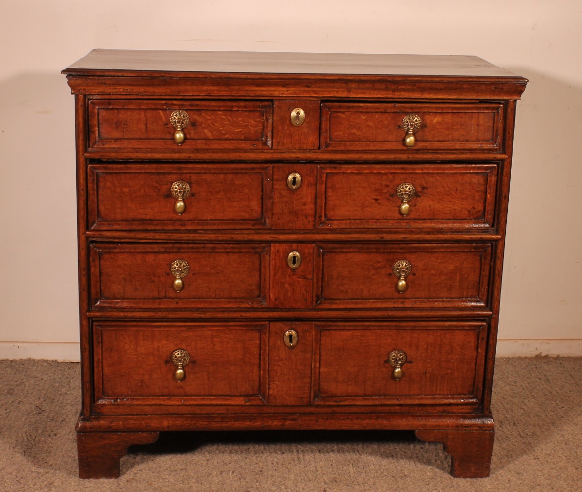 17th Century Oak Chest Of Drawers - England