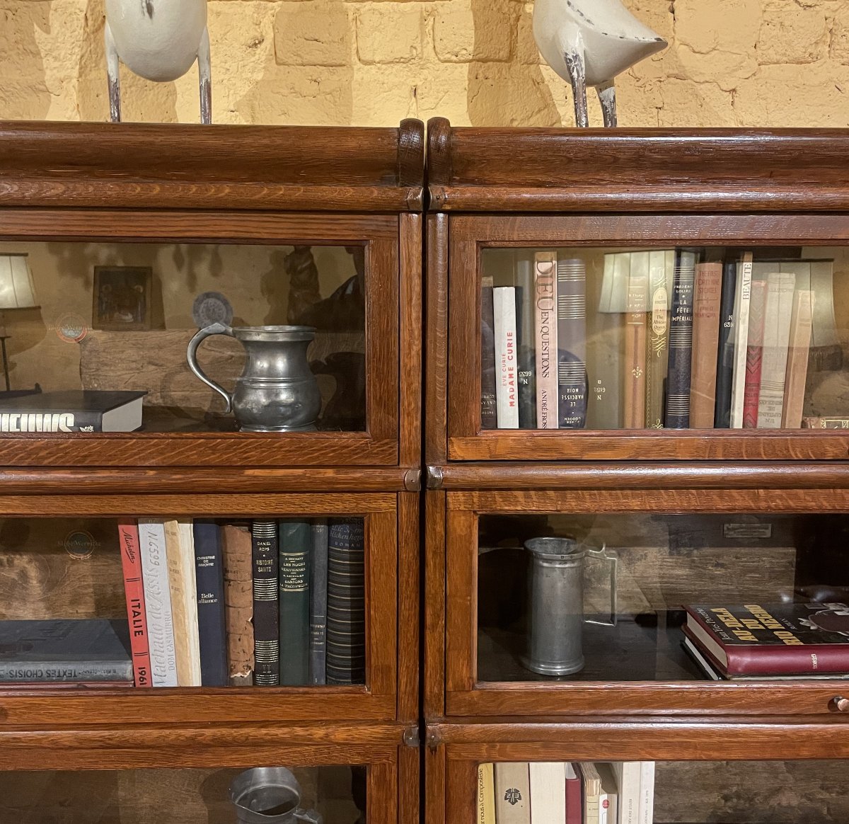 A Set Of Four Globe Wernicke Oak Bookcases- 19th Century-photo-3