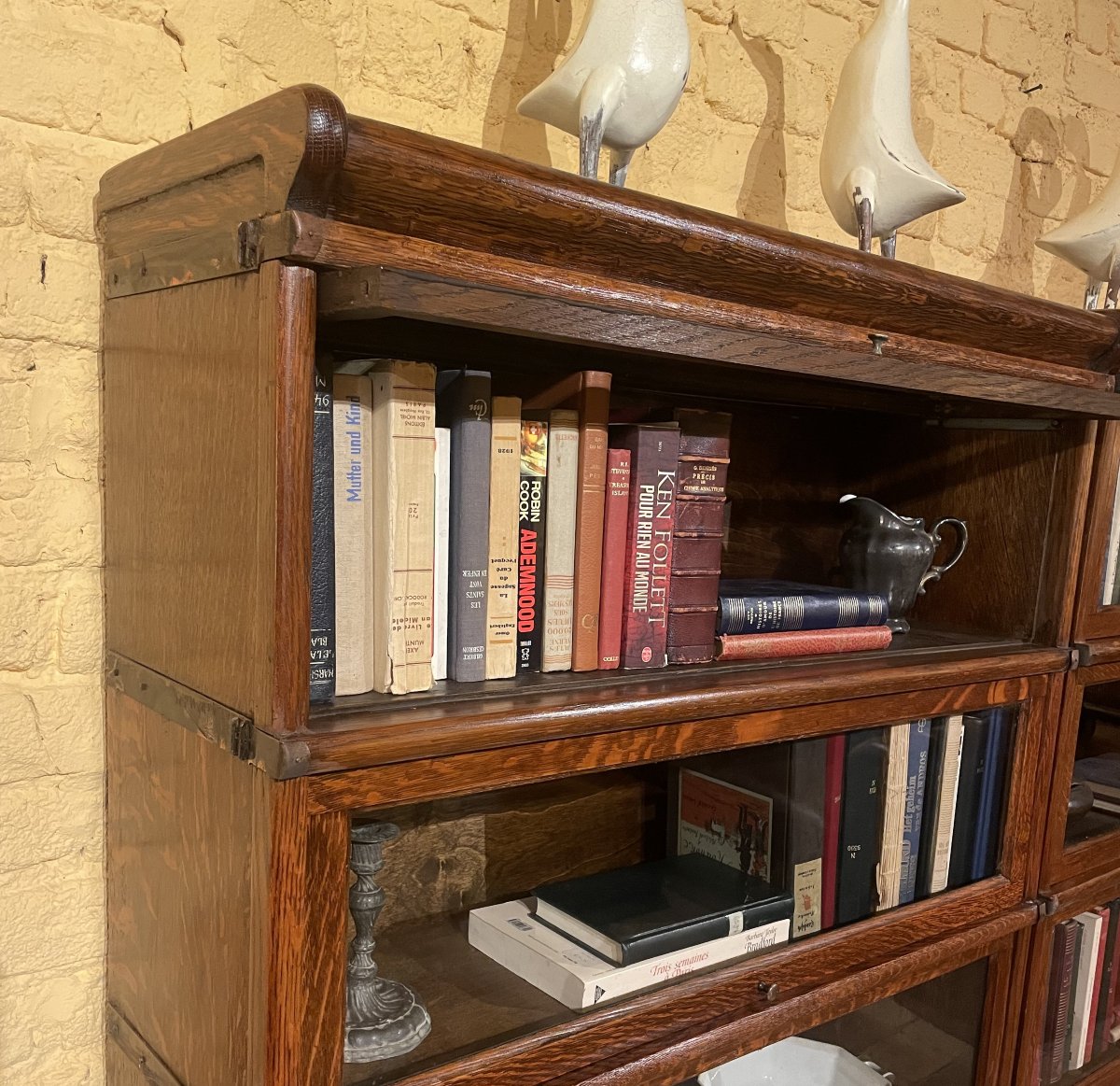 A Set Of Four Globe Wernicke Oak Bookcases- 19th Century-photo-7