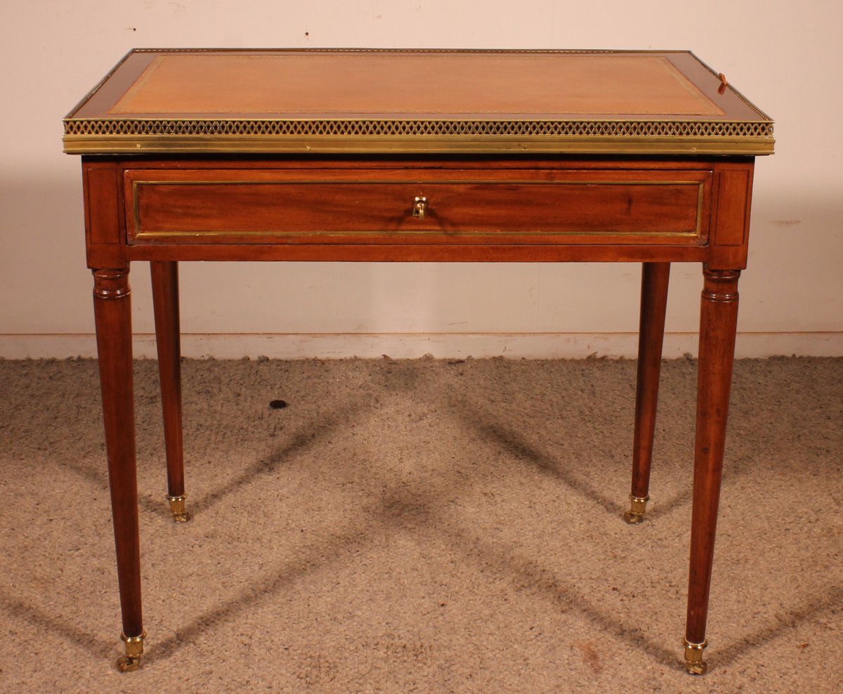 Cabaret Table In Cuban Mahogany, Louis XVI Period -photo-2