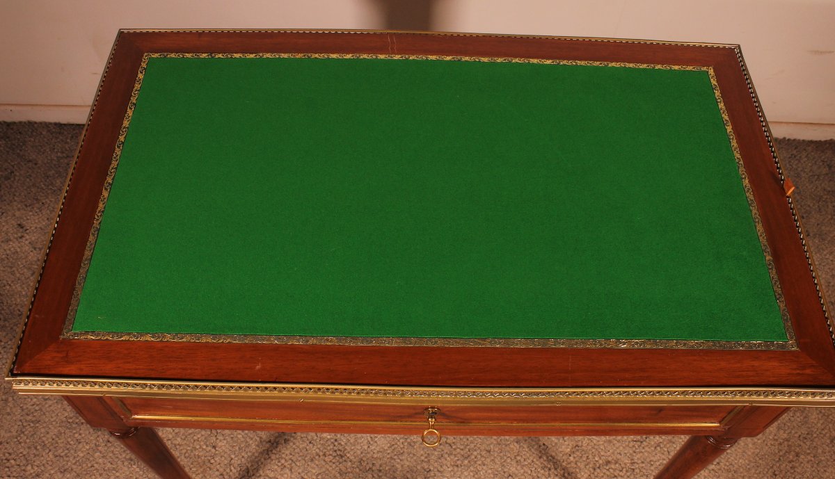 Cabaret Table In Cuban Mahogany, Louis XVI Period -photo-6