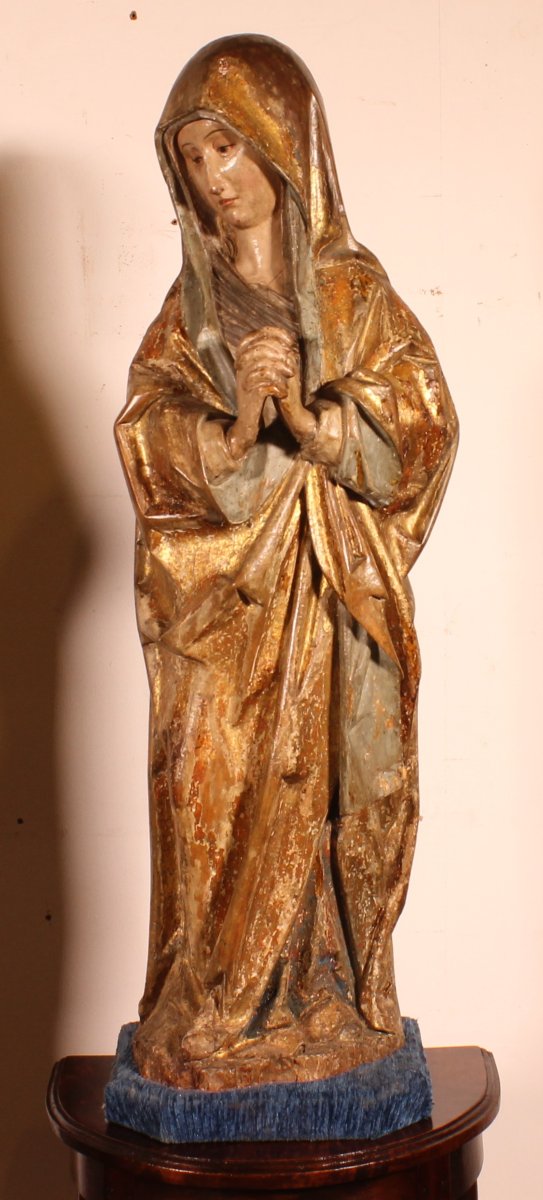 Saint John The Evangelist And The Virgin  From A Crucifixion Group, Spain, Circa 1500-photo-4