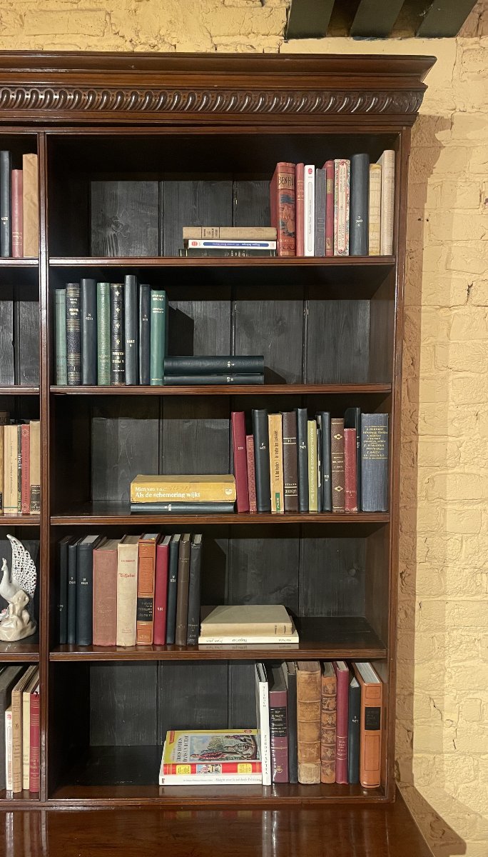 Large Open Bookcase In Mahogany - 19th Century-photo-3