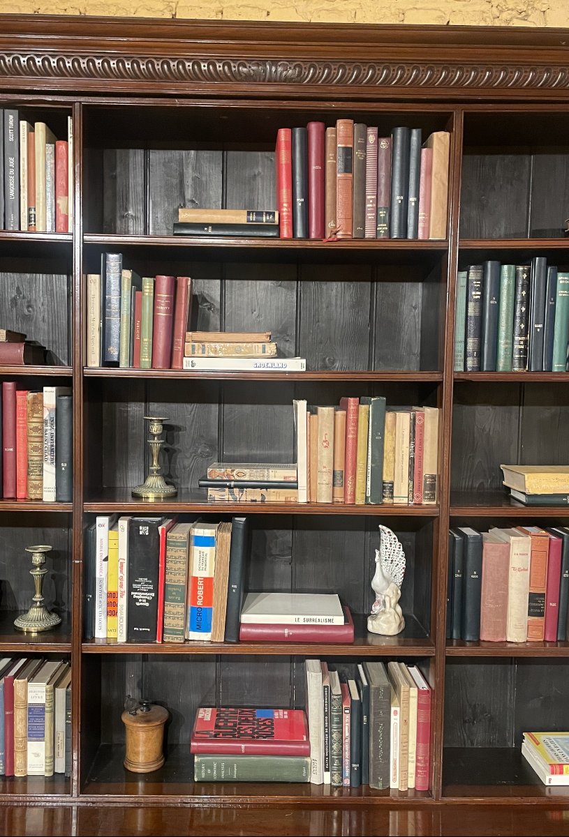 Large Open Bookcase In Mahogany - 19th Century-photo-4