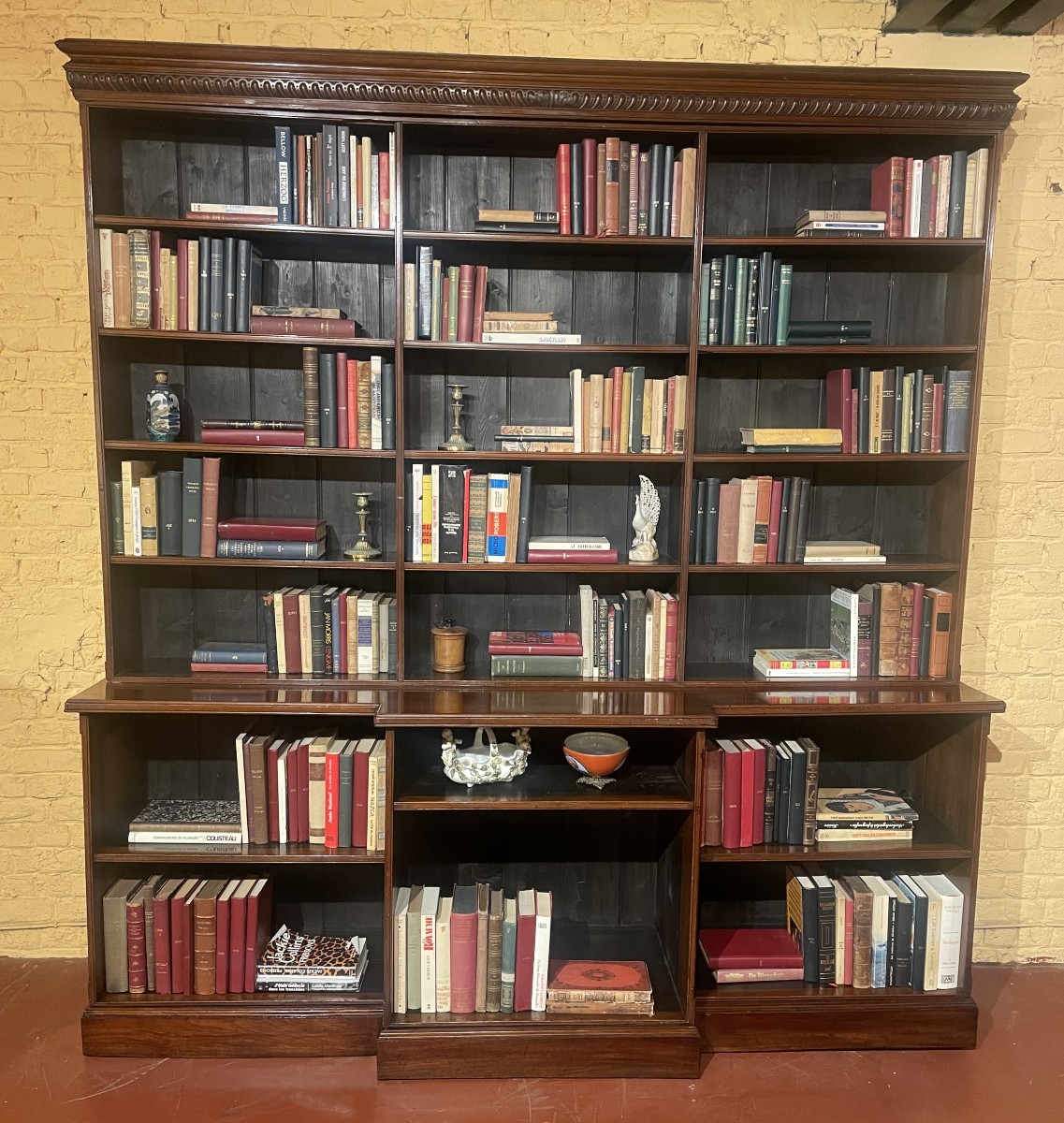 Large Open Bookcase In Mahogany - 19th Century