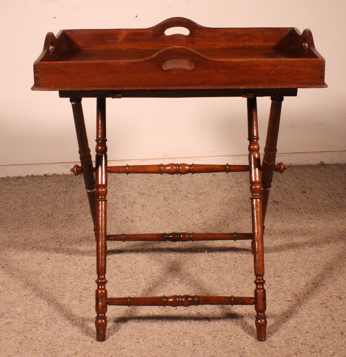 Servante Dit Butler Tray Du 19° Siècle-photo-4