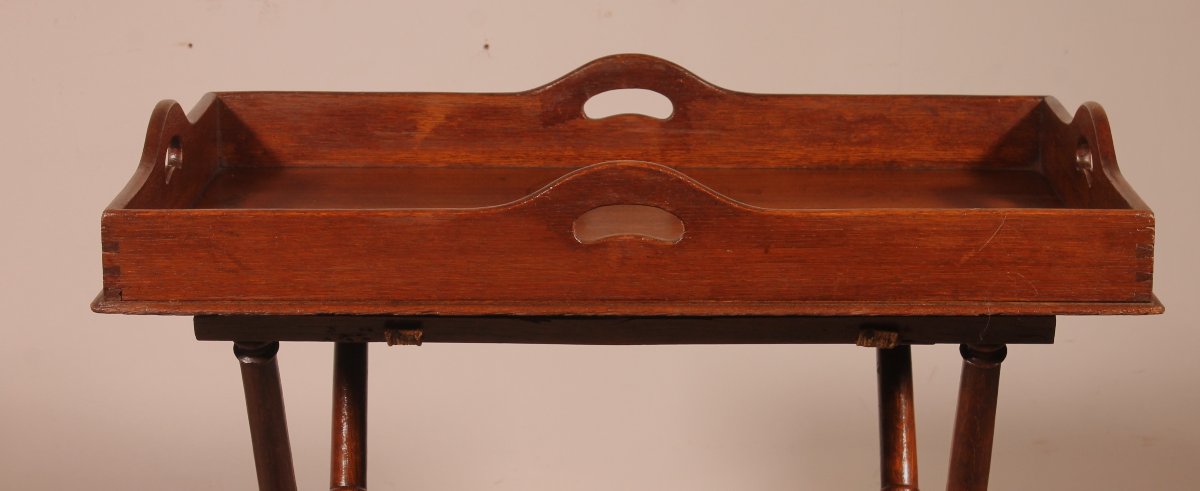 Servante Dit Butler Tray Du 19° Siècle-photo-1