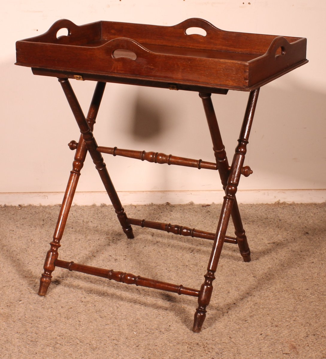 Servante Dit Butler Tray Du 19° Siècle-photo-4