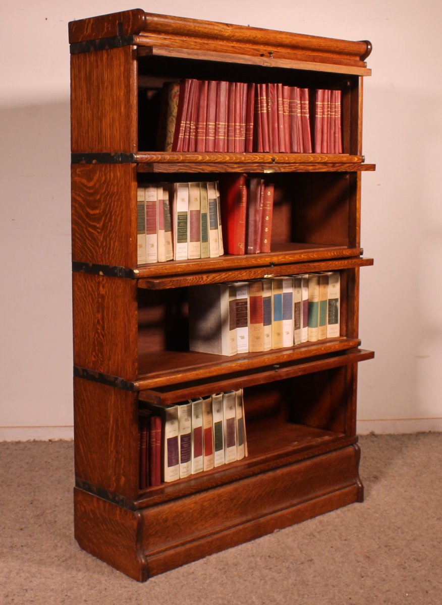 Globe Wernicke Bookcase In Oak, 4 Elements -photo-2