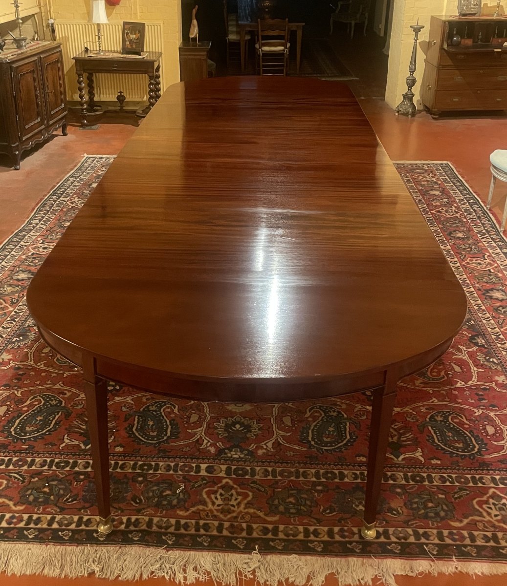 Louis XVI Period Mahogany Dining Table Of 4.6m-photo-3