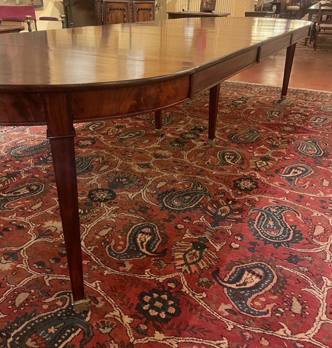 Louis XVI Dining Table In Mahogany From The Directoire Period, 3.30m-photo-3