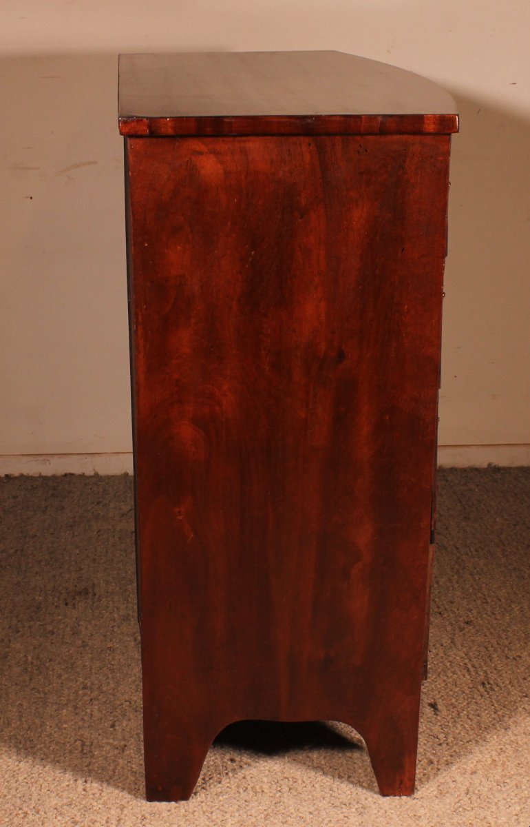 Bowfront Chest Of Drawers In Mahogany, Early 19th Century-photo-1
