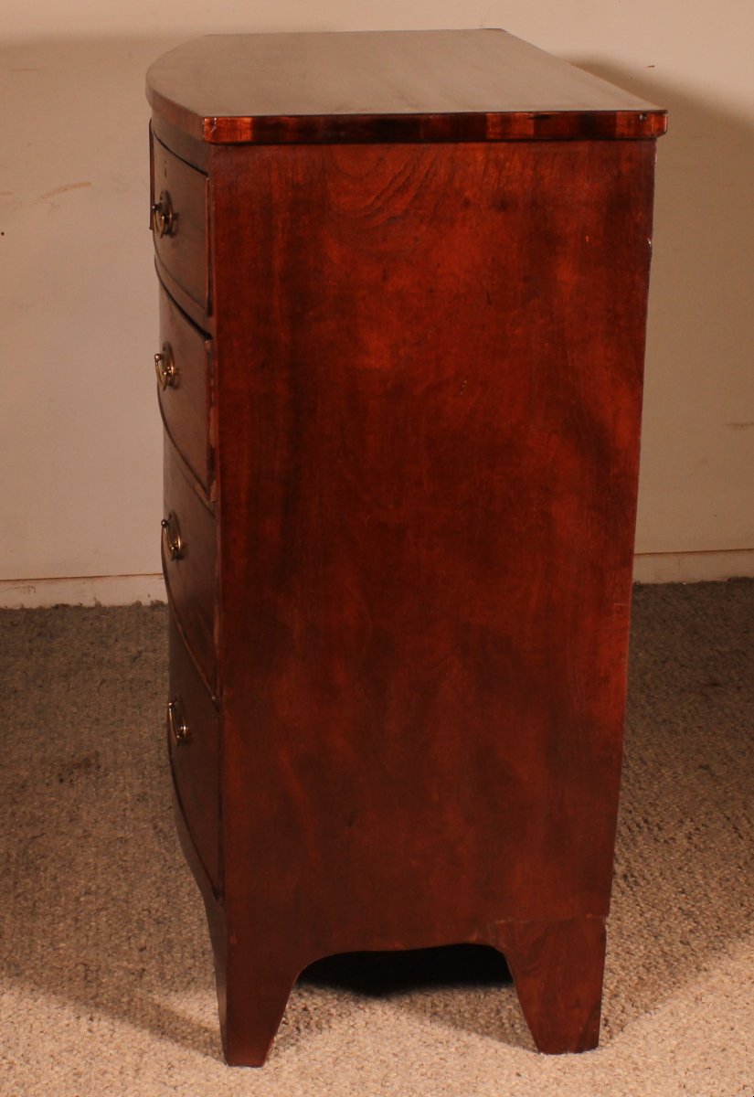 Bowfront Chest Of Drawers In Mahogany, Early 19th Century-photo-3