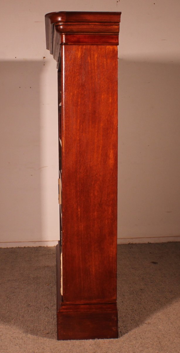 grande bibliothèque ouverte en chêne -19° siècle-photo-4