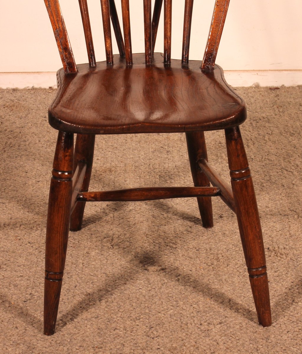 Set Of 6 Windsor Chairs From The 19th Century-photo-4