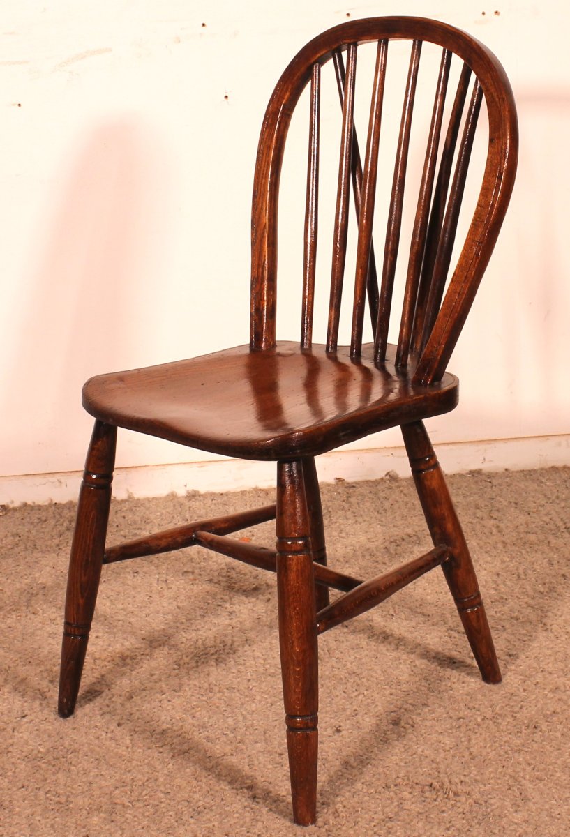 Set Of 6 Windsor Chairs From The 19th Century-photo-6