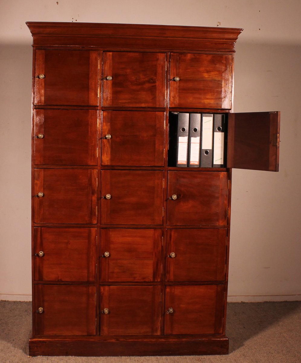  Notary's Filing Cabinet In Mahogany - 19 Century-photo-2