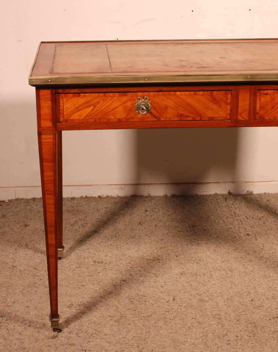 Louis XVI Period Marquetry Desk - 18th Century-photo-2