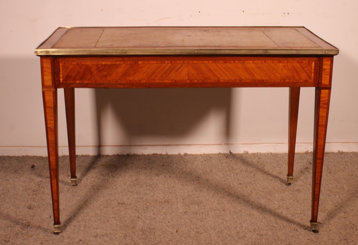 Louis XVI Period Marquetry Desk - 18th Century-photo-4